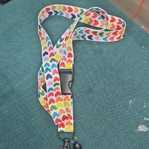 Colorful Heart Pattern Lanyard